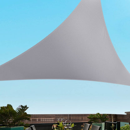 Instahut Home & Garden > Shading > Umbrellas & Sunshades Instahut Waterproof Shade Sail Shade cloth Triangle Canopy 220GSM 4x4x4m