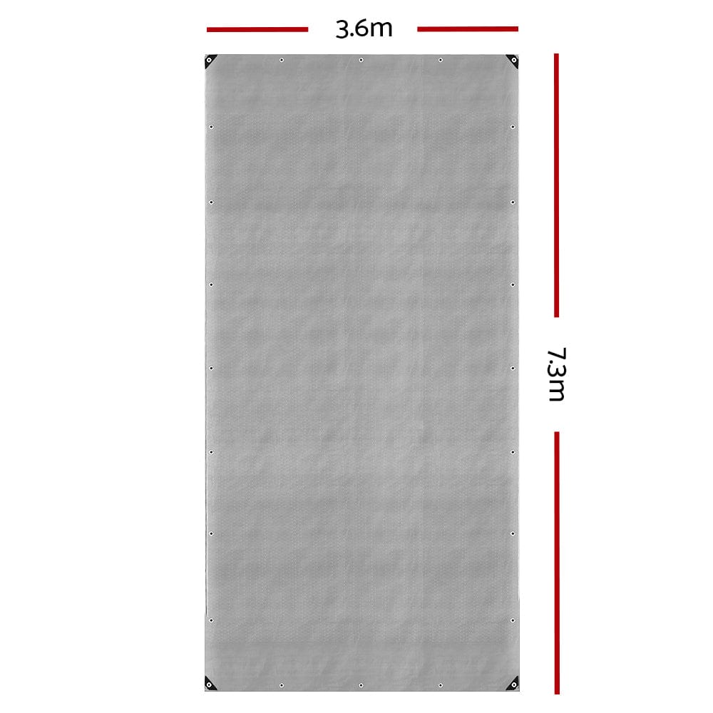 Instahut Outdoor Recreation > Camping > Caravan Accessories Instahut Tarp Tarpaulin 3.6x7.3m Canvas Camping Heavy Duty Sun Cover