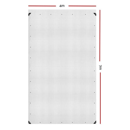 Instahut Outdoor Recreation > Camping > Caravan Accessories Instahut Tarp Tarpaulin 4x7m Canvas Heavy Duty Camping Cover Clear