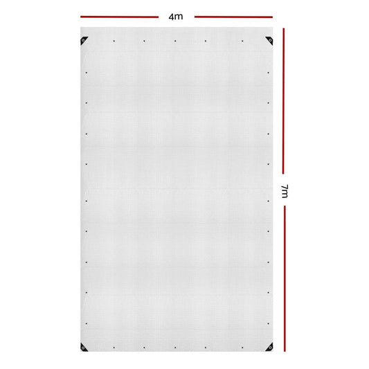 Instahut Outdoor Recreation > Camping > Caravan Accessories Instahut Tarp Tarpaulin 4x7m Canvas Heavy Duty Camping Cover Clear