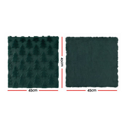 Jingle Jollys Home & Garden > Decor > Cushions & Throws Jingle Jollys Christmas Tree Pillow Covers 2 Packs Cushion Covers Soft Faux Fur Jacquard Throw Pillow Covers 45 x 45cm Green