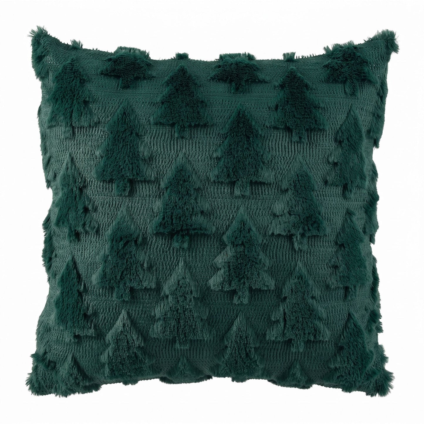 Jingle Jollys Home & Garden > Decor > Cushions & Throws Jingle Jollys Christmas Tree Pillow Covers 2 Packs Cushion Covers Soft Faux Fur Jacquard Throw Pillow Covers 45 x 45cm Green