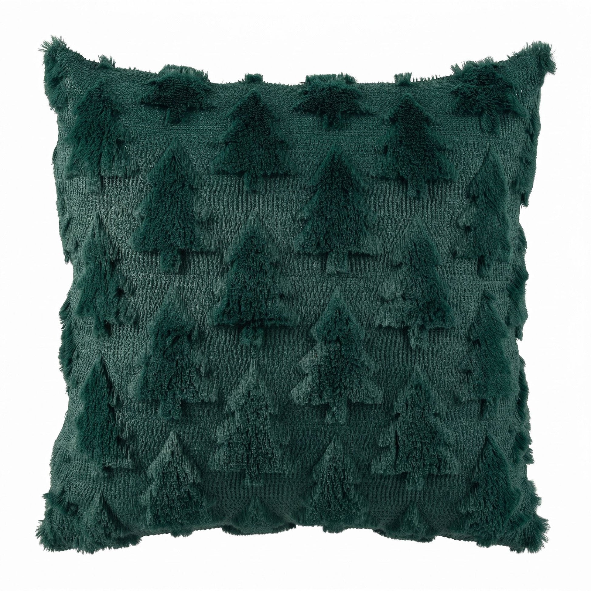 Jingle Jollys Home & Garden > Decor > Cushions & Throws Jingle Jollys Christmas Tree Pillow Covers 2 Packs Cushion Covers Soft Faux Fur Jacquard Throw Pillow Covers 45 x 45cm Green