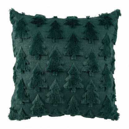 Jingle Jollys Home & Garden > Decor > Cushions & Throws Jingle Jollys Christmas Tree Pillow Covers 2 Packs Cushion Covers Soft Faux Fur Jacquard Throw Pillow Covers 45 x 45cm Green