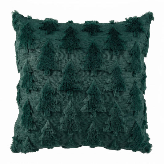 Jingle Jollys Home & Garden > Decor > Cushions & Throws Jingle Jollys Christmas Tree Pillow Covers 2 Packs Cushion Covers Soft Faux Fur Jacquard Throw Pillow Covers 45 x 45cm Green