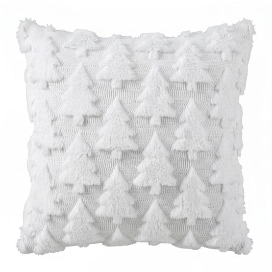 Jingle Jollys Home & Garden > Decor > Cushions & Throws Jingle Jollys Christmas Tree Pillow Covers 2 Packs Cushion Covers Soft Faux Fur Jacquard Throw Pillow Covers 45 x 45cm White