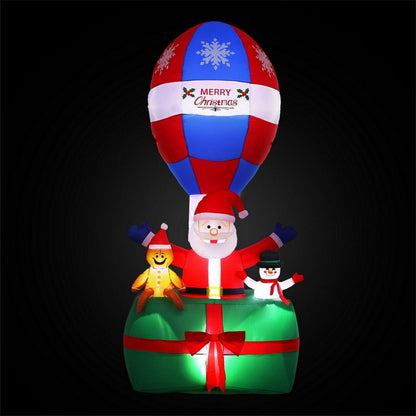 Jingle Jollys Occasions > Christmas > Christmas Clothing Jingle Jollys Christmas Inflatable Santa in Ballon 2.8M Height LED Decorations Illuminated