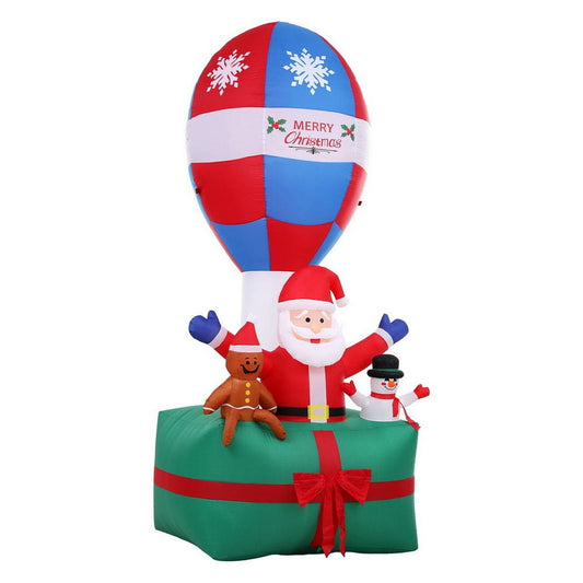 Jingle Jollys Occasions > Christmas > Christmas Clothing Jingle Jollys Christmas Inflatable Santa in Ballon 2.8M Height LED Decorations Illuminated