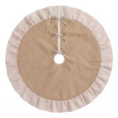Jingle Jollys Occasions > Christmas > Christmas Decorations Jingle Jollys 120cm Christmas Tree Skirt Linen Christmas Tree Mat Decor