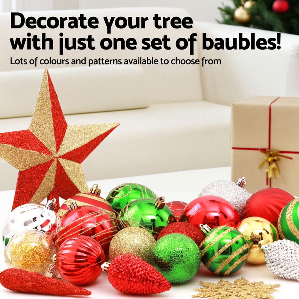 Jingle Jollys Occasions > Christmas > Christmas Decorations Jingle Jollys 155pcs Christmas Tree Decorations Set Baubles Ornaments Party