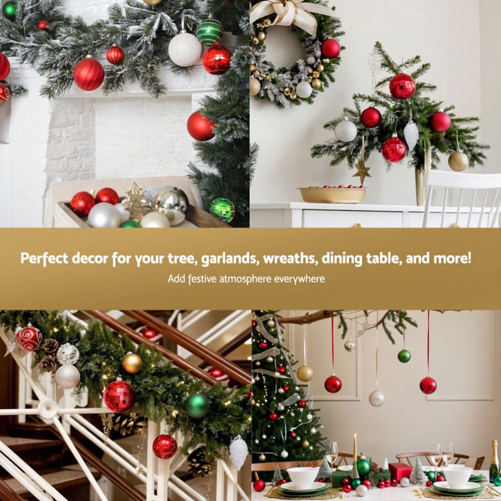 Jingle Jollys Occasions > Christmas > Christmas Decorations Jingle Jollys 155pcs Christmas Tree Decorations Set Baubles Ornaments Party