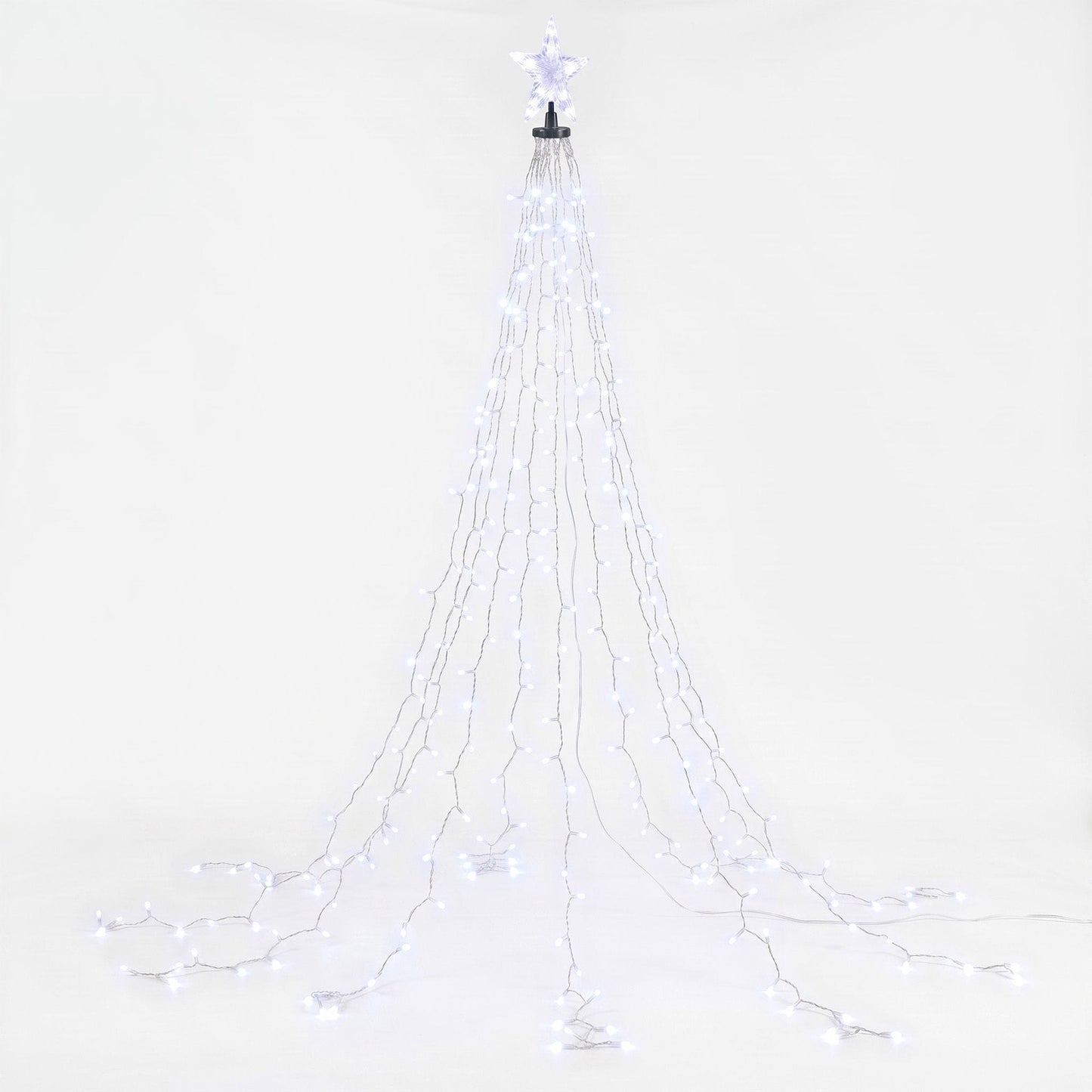 Jingle Jollys Occasions > Christmas > Christmas Decorations Jingle Jollys 2.5M Christmas Tree Lights Christmas Lights Tree Topper Waterfall Fairy Lights White