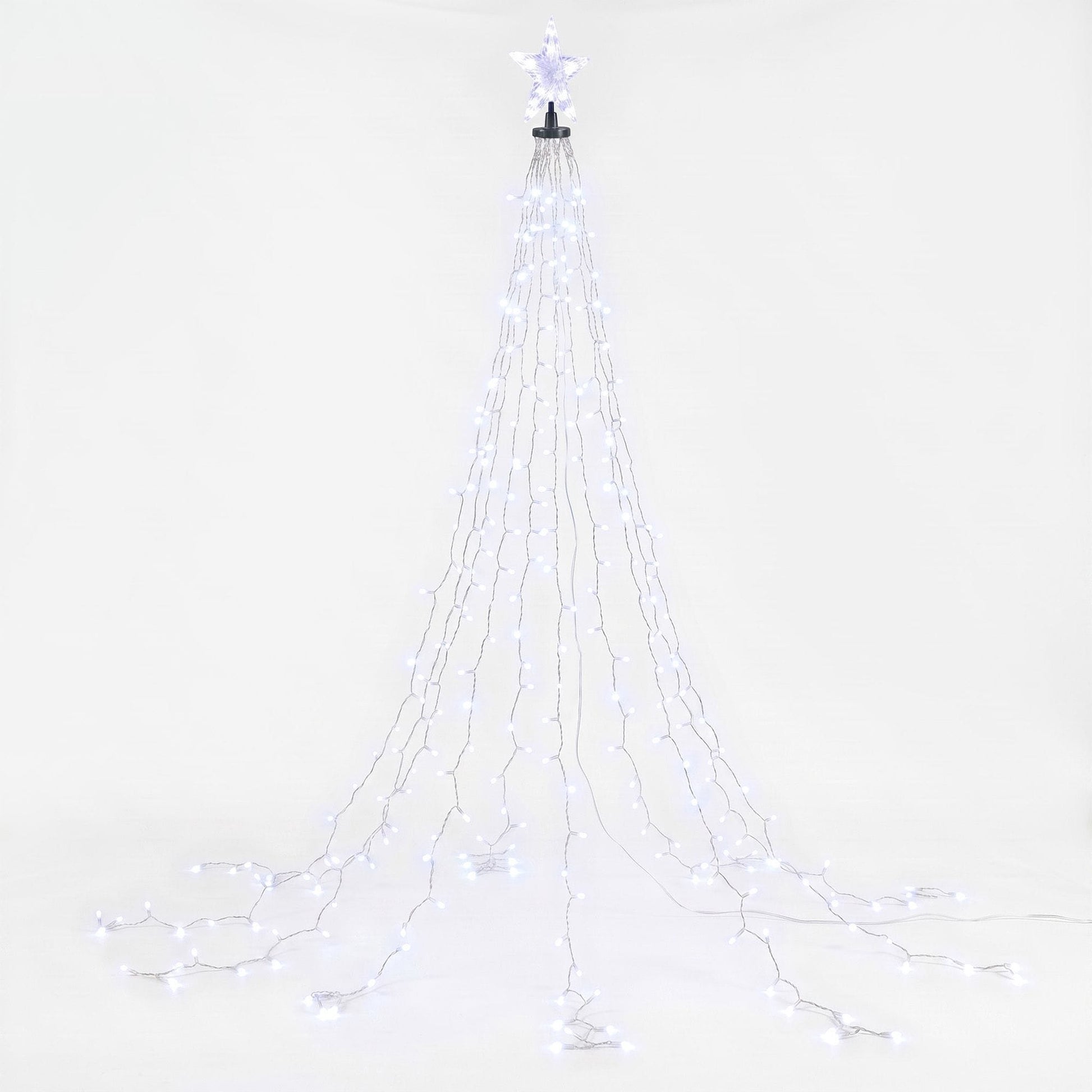 Jingle Jollys Occasions > Christmas > Christmas Decorations Jingle Jollys 2.5M Christmas Tree Lights Christmas Lights Tree Topper Waterfall Fairy Lights White