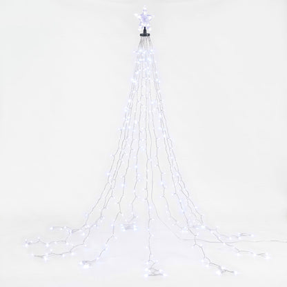 Jingle Jollys Occasions > Christmas > Christmas Decorations Jingle Jollys 2.5M Christmas Tree Lights Christmas Lights Tree Topper Waterfall Fairy Lights White