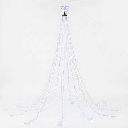 Jingle Jollys Occasions > Christmas > Christmas Decorations Jingle Jollys 2.5M Christmas Tree Lights Christmas Lights Tree Topper Waterfall Fairy Lights White