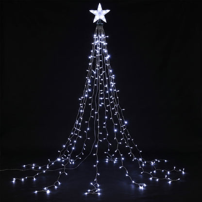 Jingle Jollys Occasions > Christmas > Christmas Decorations Jingle Jollys 2.5M Christmas Tree Lights Christmas Lights Tree Topper Waterfall Fairy Lights White