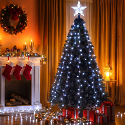 Jingle Jollys Occasions > Christmas > Christmas Decorations Jingle Jollys 2.5M Christmas Tree Lights Christmas Lights Tree Topper Waterfall Fairy Lights White