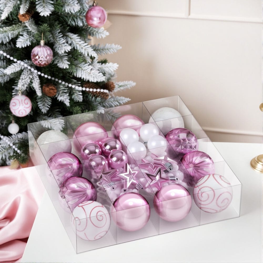 Jingle Jollys Occasions > Christmas > Christmas Decorations Jingle Jollys 33pcs Christmas Tree Decorations Set Baubles Ornaments Party Pink