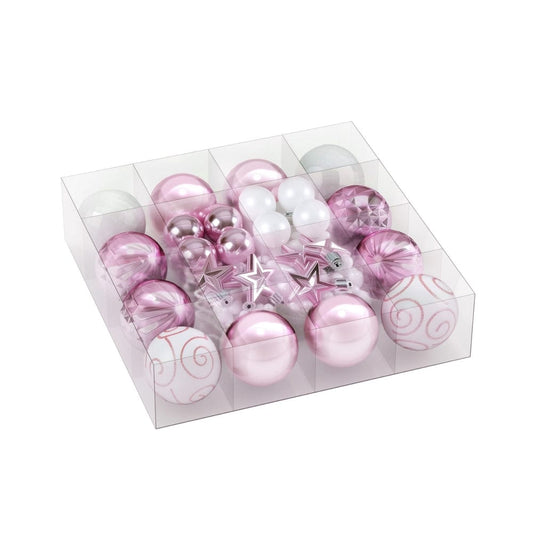 Jingle Jollys Occasions > Christmas > Christmas Decorations Jingle Jollys 33pcs Christmas Tree Decorations Set Baubles Ornaments Party Pink