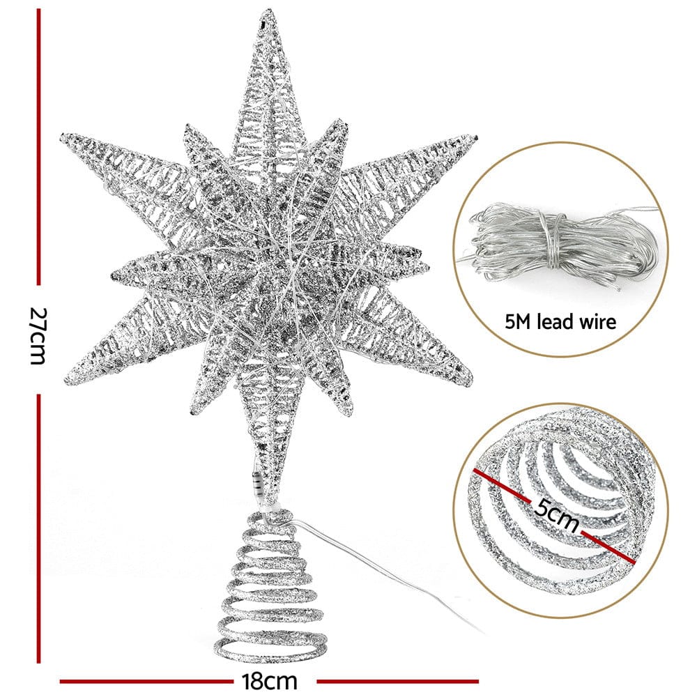 Jingle Jollys Occasions > Christmas > Christmas Decorations Jingle Jollys 3D Christmas Tree Topper Star LED Decorations Xmas Party Timer