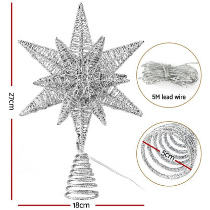 Jingle Jollys Occasions > Christmas > Christmas Decorations Jingle Jollys 3D Christmas Tree Topper Star LED Decorations Xmas Party Timer