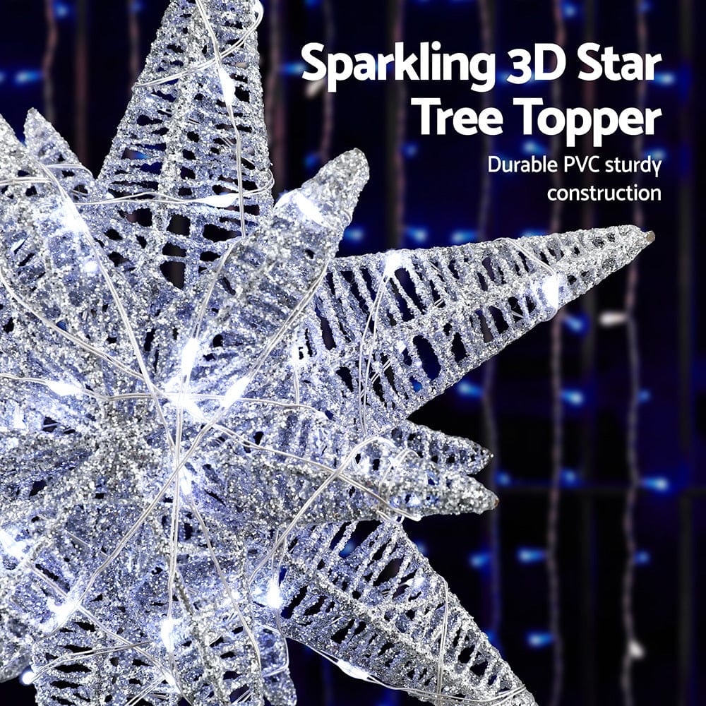 Jingle Jollys Occasions > Christmas > Christmas Decorations Jingle Jollys 3D Christmas Tree Topper Star LED Decorations Xmas Party Timer