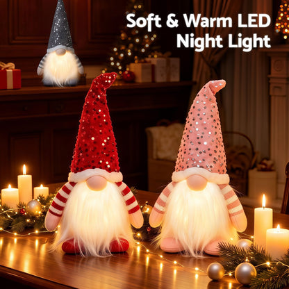 Jingle Jollys Occasions > Christmas > Christmas Decorations Jingle Jollys Christmas Gnomes Light Up Christmas Decorations Plush Goblin Set of 3 Warm White