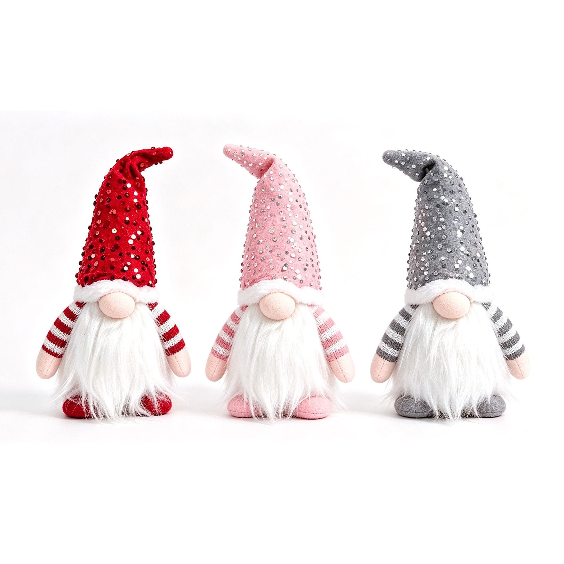Jingle Jollys Occasions > Christmas > Christmas Decorations Jingle Jollys Christmas Gnomes Light Up Christmas Decorations Plush Goblin Set of 3 Warm White