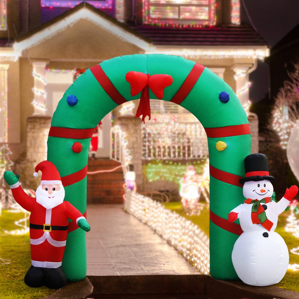 Jingle Jollys Occasions > Christmas > Christmas Decorations Jingle Jollys Christmas Inflatable Archwary 2.8M Illuminated Decorations