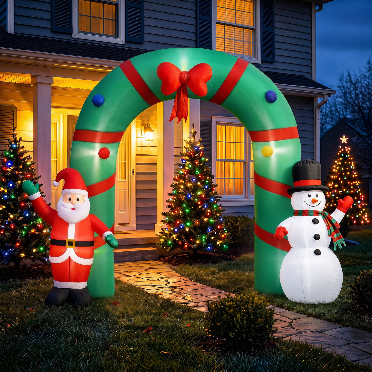 Jingle Jollys Occasions > Christmas > Christmas Decorations Jingle Jollys Christmas Inflatable Archwary 2.8M Illuminated Decorations