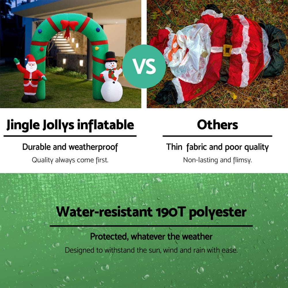 Jingle Jollys Occasions > Christmas > Christmas Decorations Jingle Jollys Christmas Inflatable Archwary 2.8M Illuminated Decorations