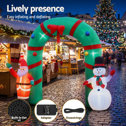 Jingle Jollys Occasions > Christmas > Christmas Decorations Jingle Jollys Christmas Inflatable Archwary 2.8M Illuminated Decorations