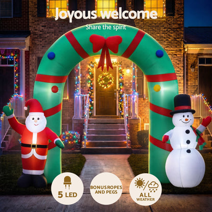 Jingle Jollys Occasions > Christmas > Christmas Decorations Jingle Jollys Christmas Inflatable Archwary 2.8M Illuminated Decorations