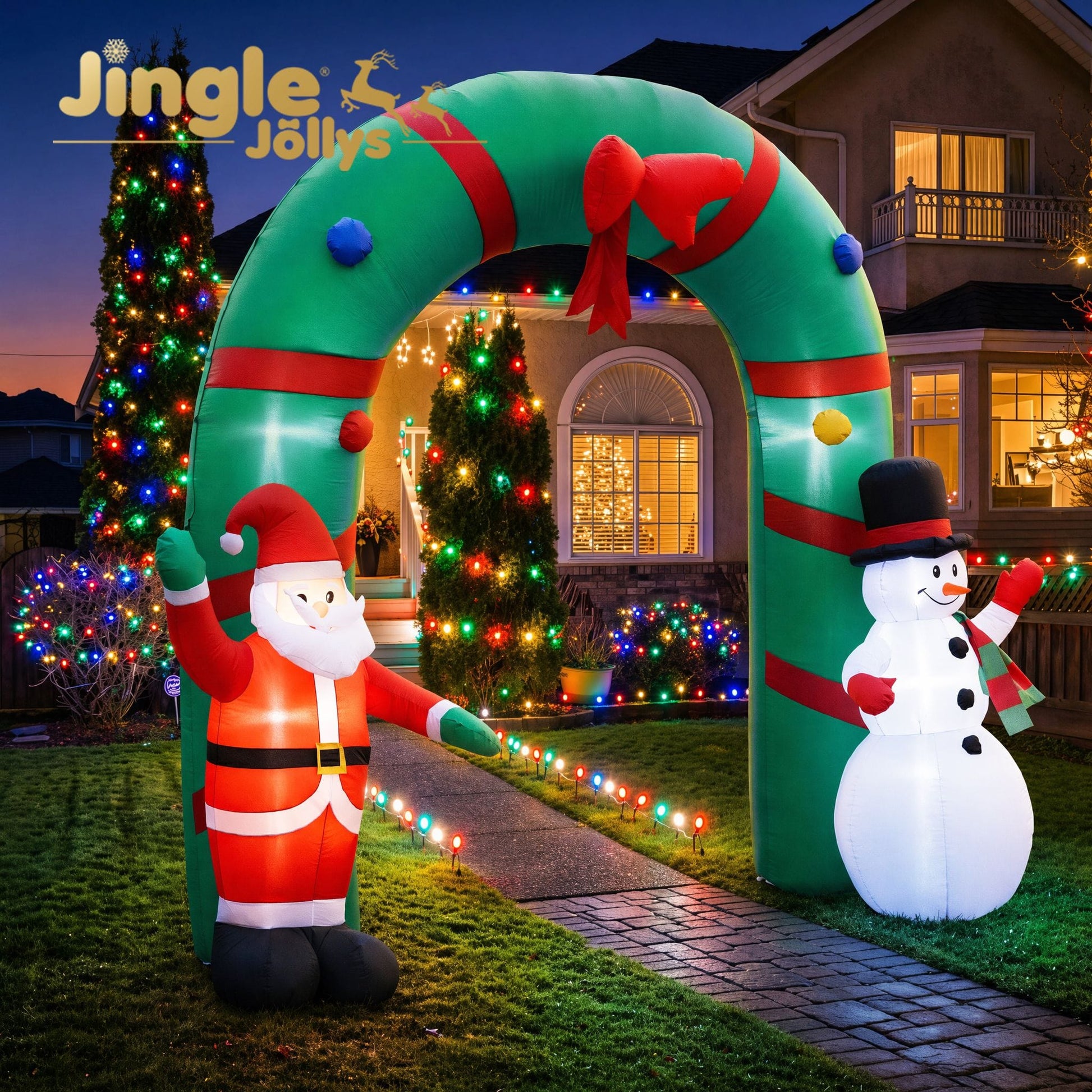 Jingle Jollys Occasions > Christmas > Christmas Decorations Jingle Jollys Christmas Inflatable Archwary 2.8M Illuminated Decorations