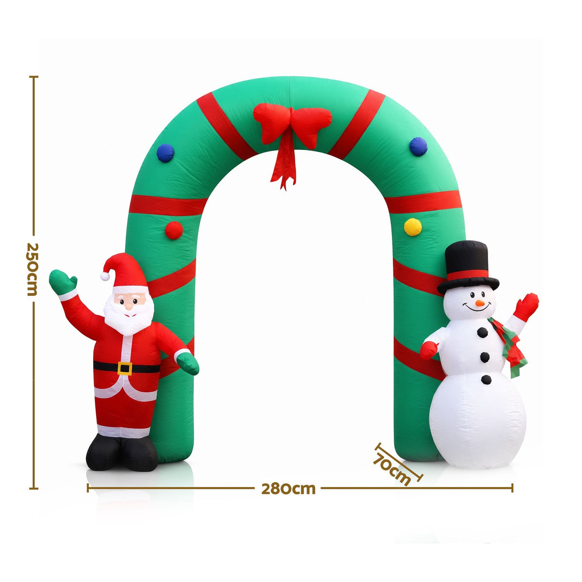 Jingle Jollys Occasions > Christmas > Christmas Decorations Jingle Jollys Christmas Inflatable Archwary 2.8M Illuminated Decorations