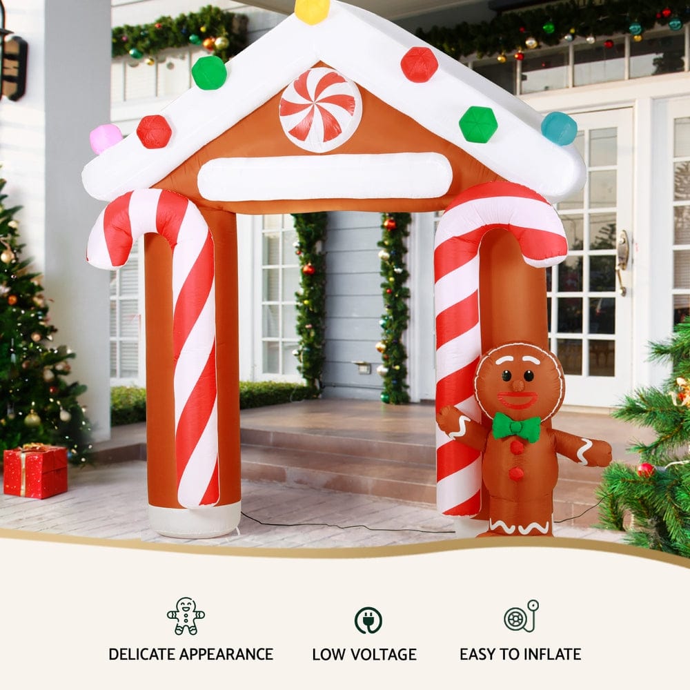 Jingle Jollys Occasions > Christmas > Christmas Decorations Jingle Jollys Christmas Inflatable Archwary Ginger 2.8M Illuminated Decorations