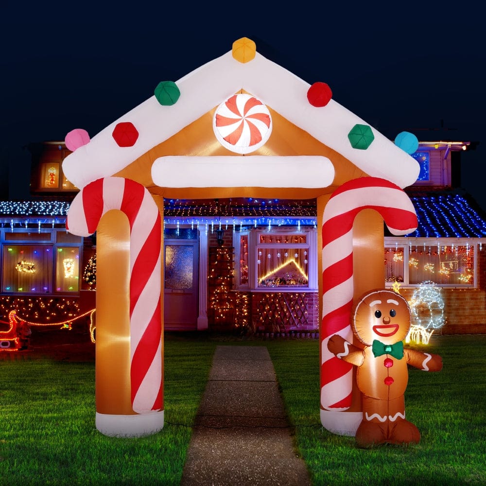 Jingle Jollys Occasions > Christmas > Christmas Decorations Jingle Jollys Christmas Inflatable Archwary Ginger 2.8M Illuminated Decorations