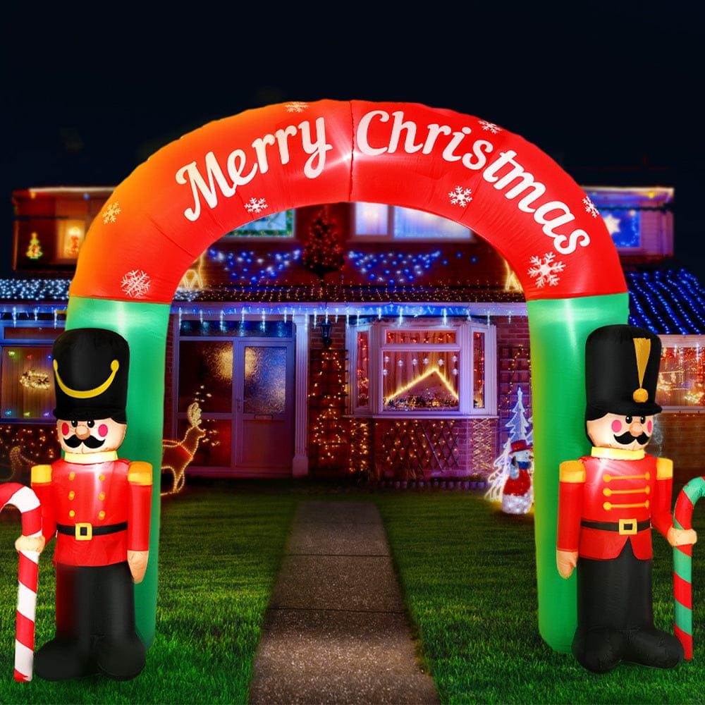 Jingle Jollys Occasions > Christmas > Christmas Decorations Jingle Jollys Christmas Inflatable Archwary Nutcracker 3M Illuminated Decorations