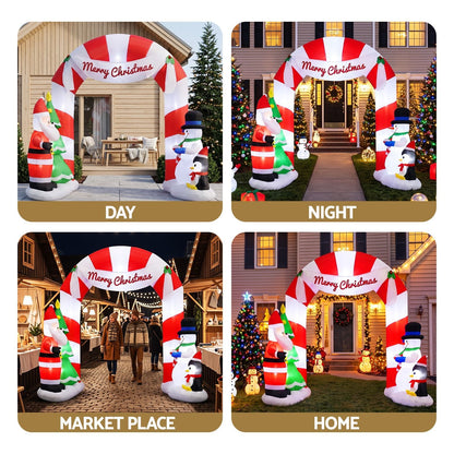 Jingle Jollys Occasions > Christmas > Christmas Decorations Jingle Jollys Christmas Inflatable Archwary Santa 3M Illuminated Decorations