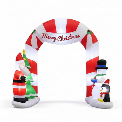 Jingle Jollys Occasions > Christmas > Christmas Decorations Jingle Jollys Christmas Inflatable Archwary Santa 3M Illuminated Decorations