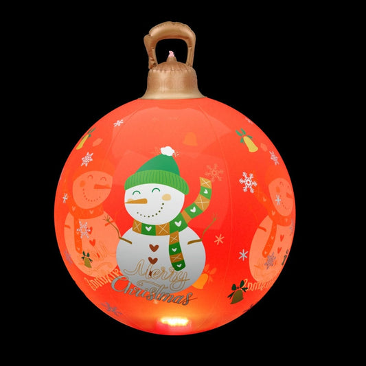 Jingle Jollys Occasions > Christmas > Christmas Decorations Jingle Jollys Christmas Inflatable Ball 60cm Illuminated Led Snowman Xmas Decor