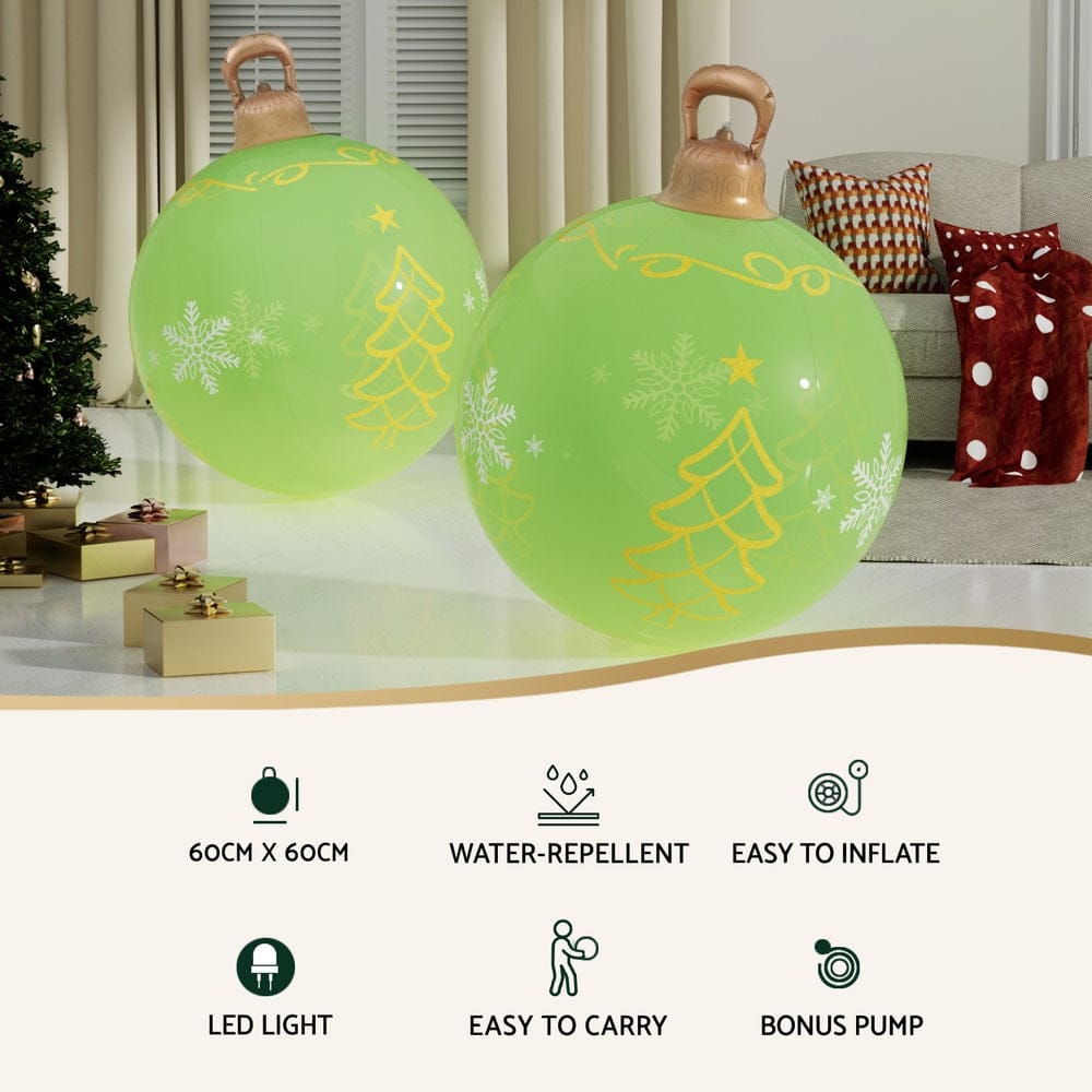 Jingle Jollys Occasions > Christmas > Christmas Decorations Jingle Jollys Christmas Inflatable Ball 60cm Led Illuminated Xmas Decoration