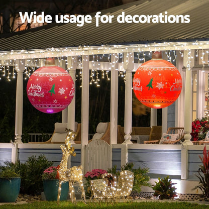 Jingle Jollys Occasions > Christmas > Christmas Decorations Jingle Jollys Christmas Inflatable Ball 60cm Led Illuminated Xmas Decoration Red