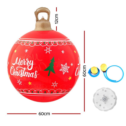 Jingle Jollys Occasions > Christmas > Christmas Decorations Jingle Jollys Christmas Inflatable Ball 60cm Led Illuminated Xmas Decoration Red