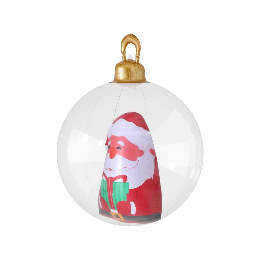 Jingle Jollys Occasions > Christmas > Christmas Decorations Jingle Jollys Christmas Inflatable Ball 60cm Santa Decoration Giant Bauble Clear