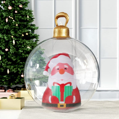 Jingle Jollys Occasions > Christmas > Christmas Decorations Jingle Jollys Christmas Inflatable Ball 60cm Santa Decoration Giant Bauble Clear