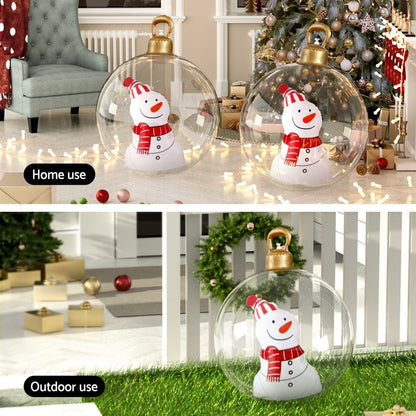 Jingle Jollys Occasions > Christmas > Christmas Decorations Jingle Jollys Christmas Inflatable Ball 60cm Snowman Decoration Giant Bauble
