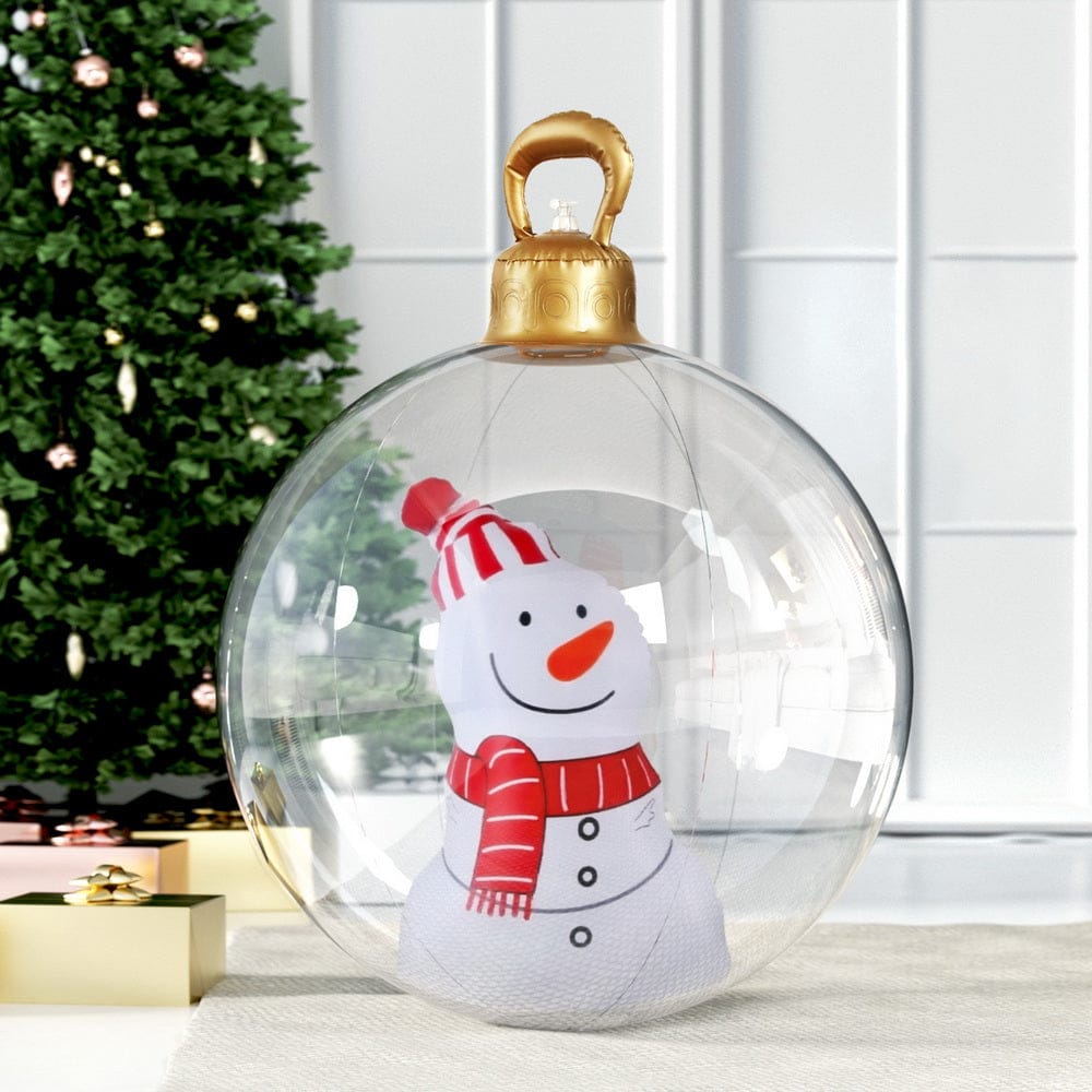 Jingle Jollys Occasions > Christmas > Christmas Decorations Jingle Jollys Christmas Inflatable Ball 60cm Snowman Decoration Giant Bauble