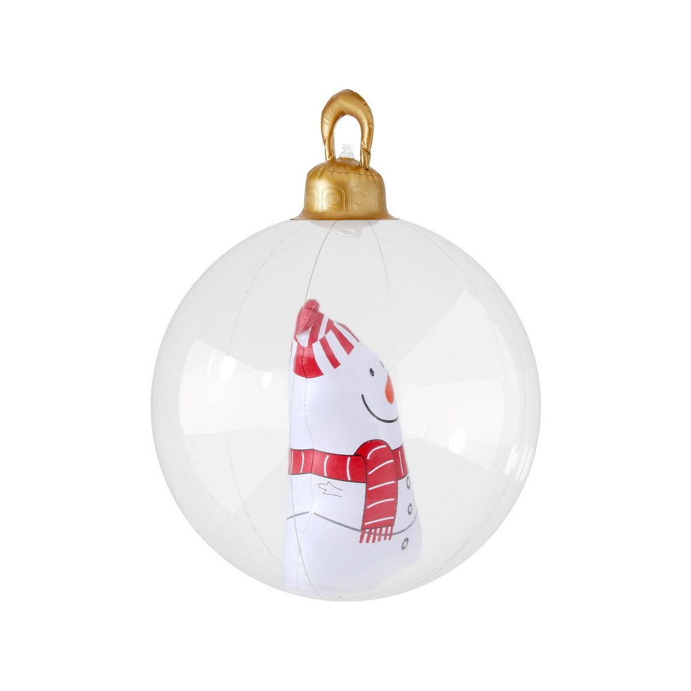 Jingle Jollys Occasions > Christmas > Christmas Decorations Jingle Jollys Christmas Inflatable Ball 60cm Snowman Decoration Giant Bauble