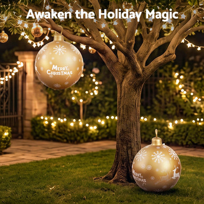 Jingle Jollys Occasions > Christmas > Christmas Decorations Jingle Jollys Christmas Inflatable Ball Bauble 60cm Outdoor Decoration Gold